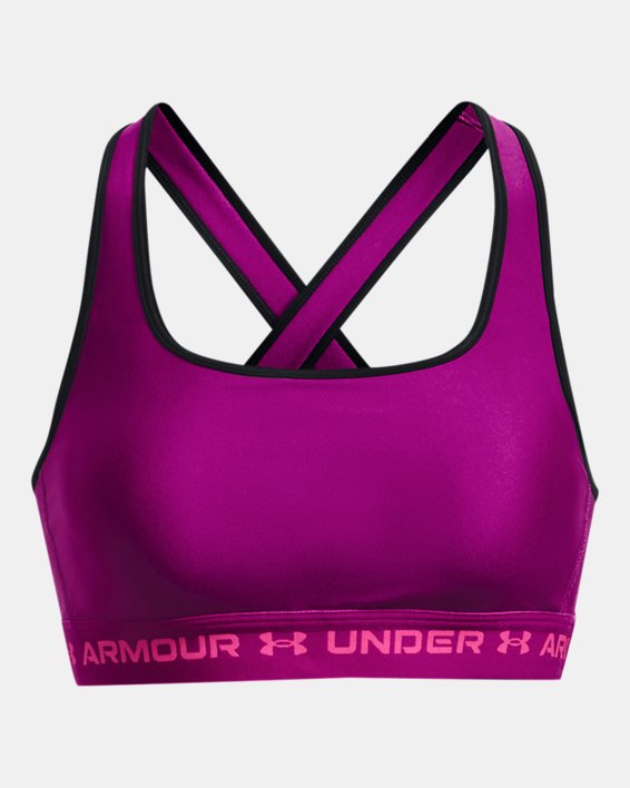 Sujetador deportivo UA Crossback Mid para mujer, Purple, pdpMainDesktop image number 10